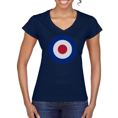 RAF ROUNDEL Women's V-Neck Tee. - Mach 5