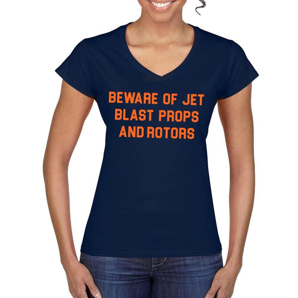 Women's BEWARE Semi-Fitted V-Neck T-Shirt - Mach 5