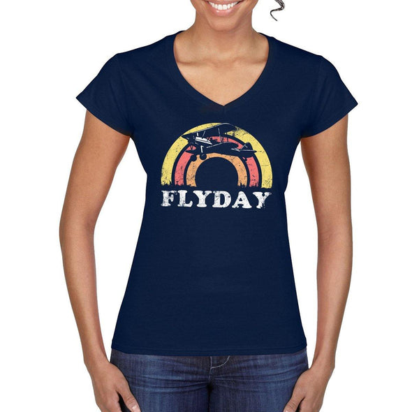 FLYDAY Semi-Fitted Women's V-Neck T-Shirt - Mach 5