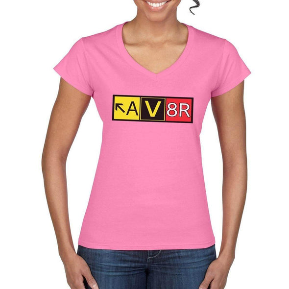 AV8R Women's V Neck Semi-Fitted T-Shirt - Mach 5