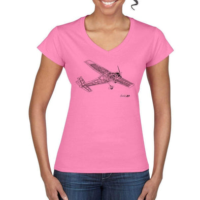 AEROBAT CUTAWAY Women's Semi-Fitted V Neck T-Shirt - Mach 5