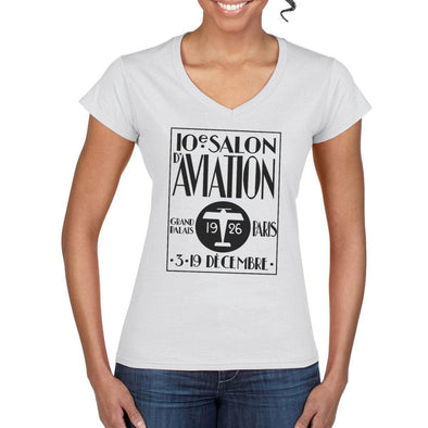 SALON D AVIATION Semi-Fitted V-Neck T-Shirt - Mach 5