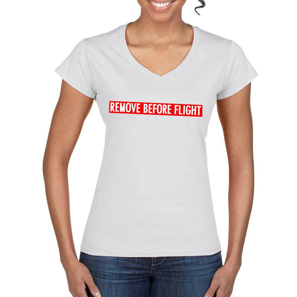 REMOVE BEFORE FLIGHT Women's Semi-Fitted T-Shirt - Mach 5