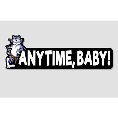 F-14 TOMCAT 'ANYTIME, BABY!' Sticker - Mach 5