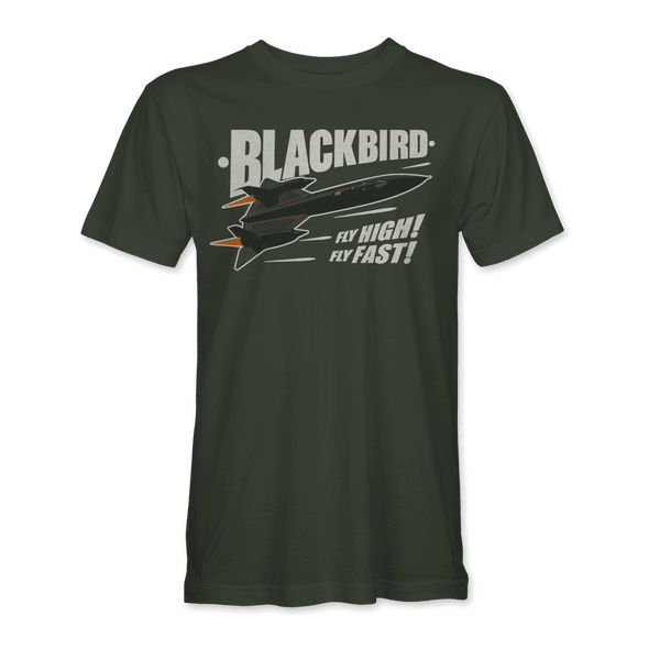 SR-71 BLACKBIRD 'FLY HIGH! FLY FAST!' T-Shirt - Mach 5