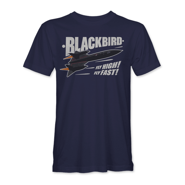 SR-71 BLACKBIRD 'FLY HIGH! FLY FAST!' T-Shirt - Mach 5