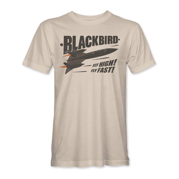 SR-71 BLACKBIRD 'FLY HIGH! FLY FAST!' T-Shirt - Mach 5