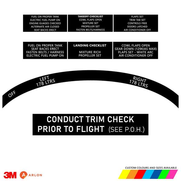 AIRCRAFT CHECKLIST & LABEL Decals - Mach 5