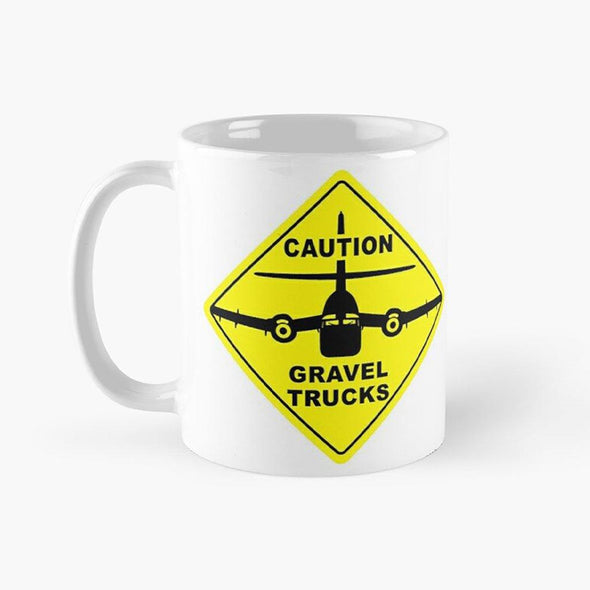 CAUTION 'GRAVEL TRUCKS' Mug - Mach 5