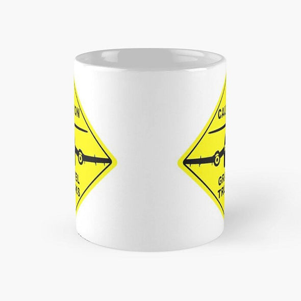CAUTION 'GRAVEL TRUCKS' Mug - Mach 5