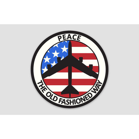 B-52 STRATOFORTRESS 'PEACE THE OLD FASHIONED WAY' Sticker - Mach 5