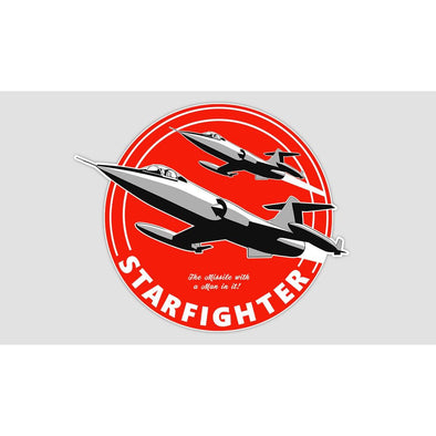 F-104 STARFIGHTER 'THE MISSILE WITH A MAN IN IT!' Sticker - Mach 5