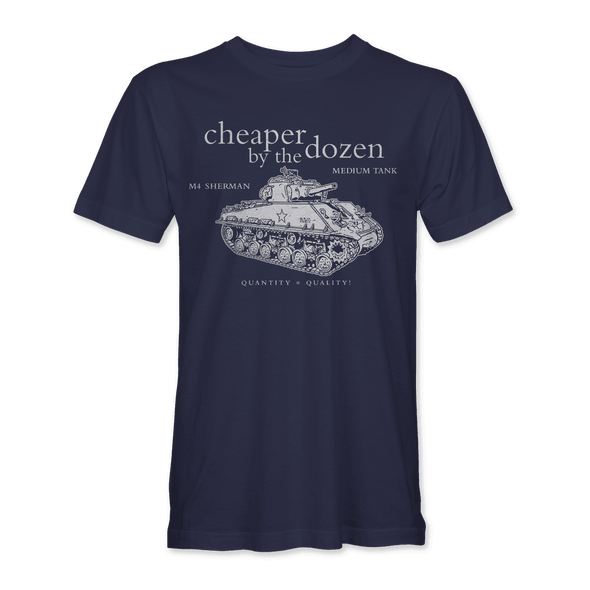 SHERMAN TANK 'CHEAPER BY THE DOZEN' T-Shirt - Mach 5