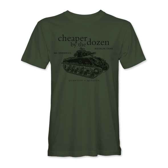 SHERMAN TANK 'CHEAPER BY THE DOZEN' T-Shirt - Mach 5