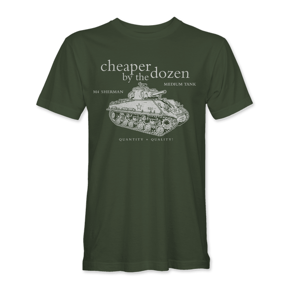 SHERMAN TANK 'CHEAPER BY THE DOZEN' T-Shirt - Mach 5