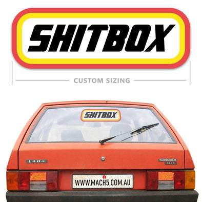 SHITBOX Large Scale Window or Wall Sticker - Mach 5
