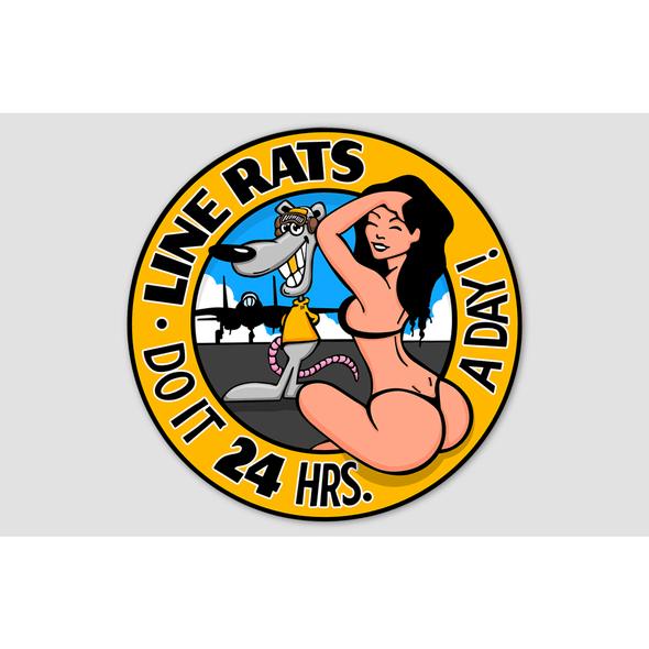 LINE RATS 'DO IT 24HRS A DAY' Sticker - Mach 5