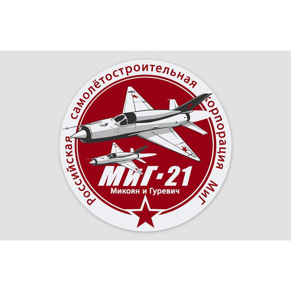 MIG-21 'Mikoyan-Gurevich' Sticker - Mach 5