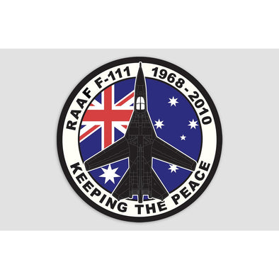 RAAF F-111 'KEEPING THE PEACE' STICKER - Mach 5