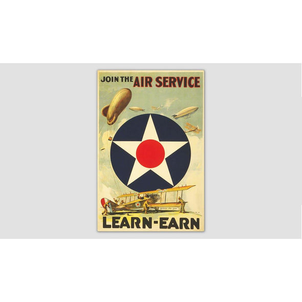 JOIN THE AIR SERVICE 'LEARN-EARN' Sticker - Mach 5